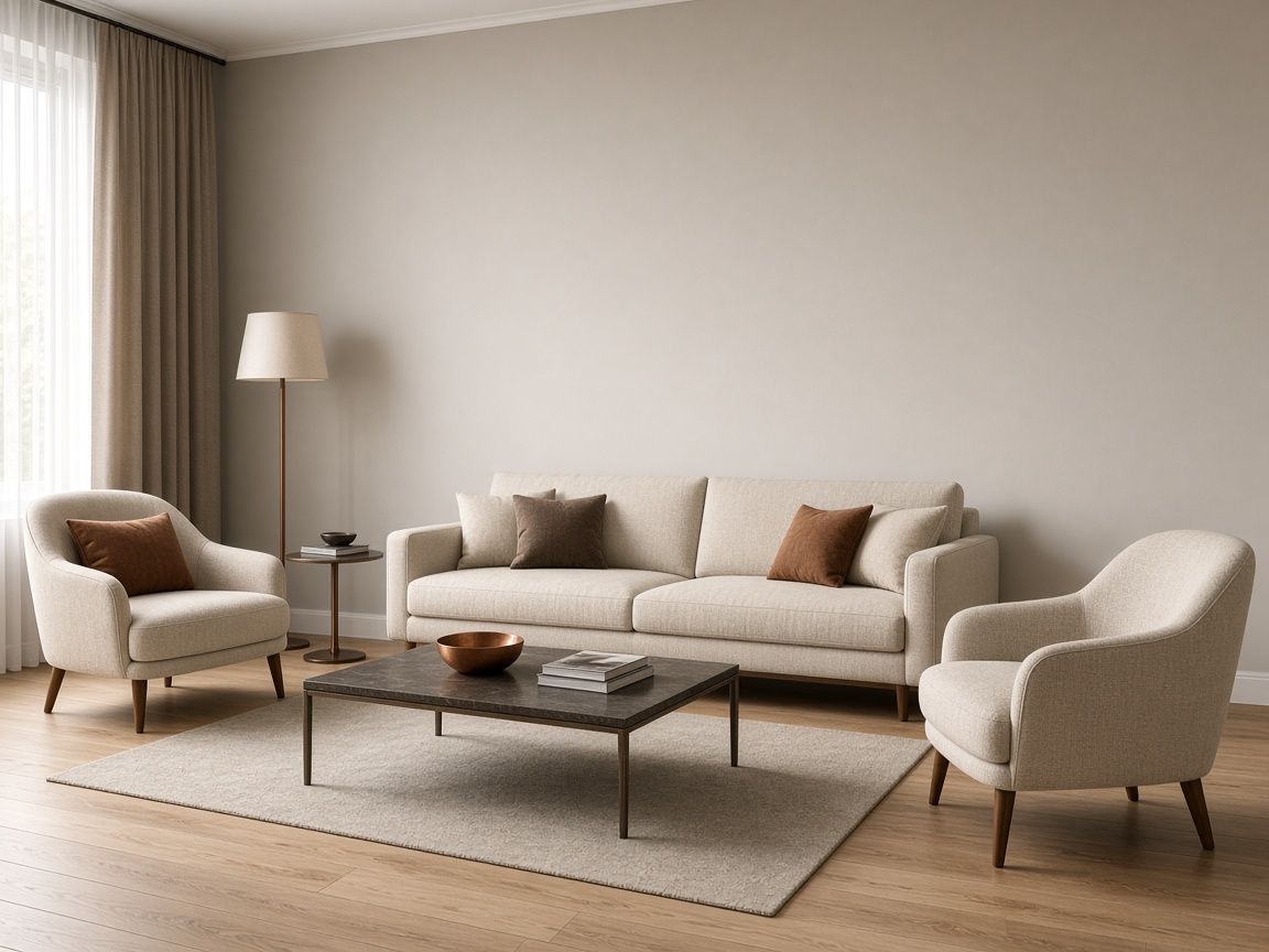 Finished living room